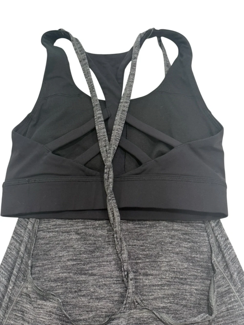 lululemon athletica‎ Black and Heather Gray Racerback Tank with Built-in Bra